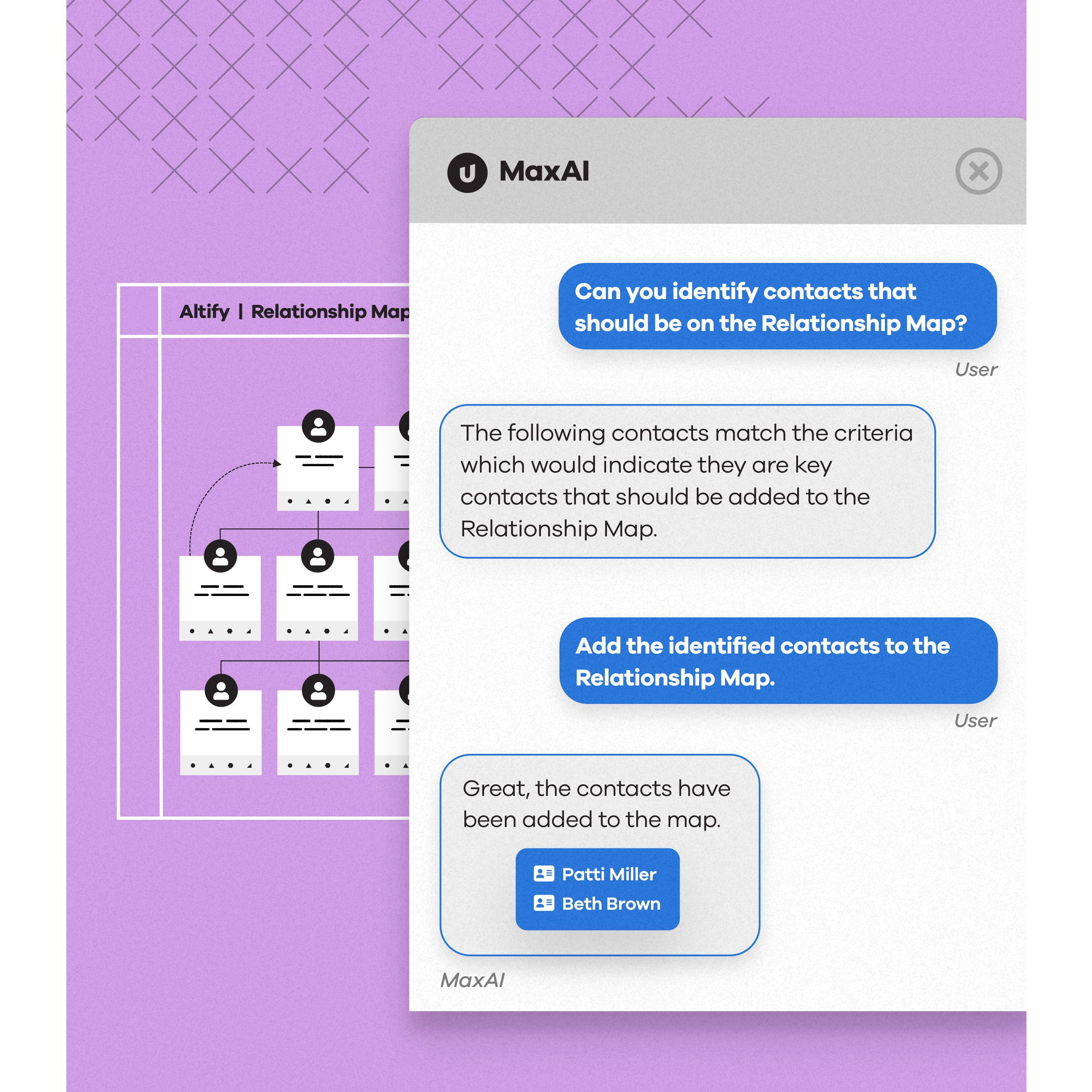 MaxAI for relationship mapping