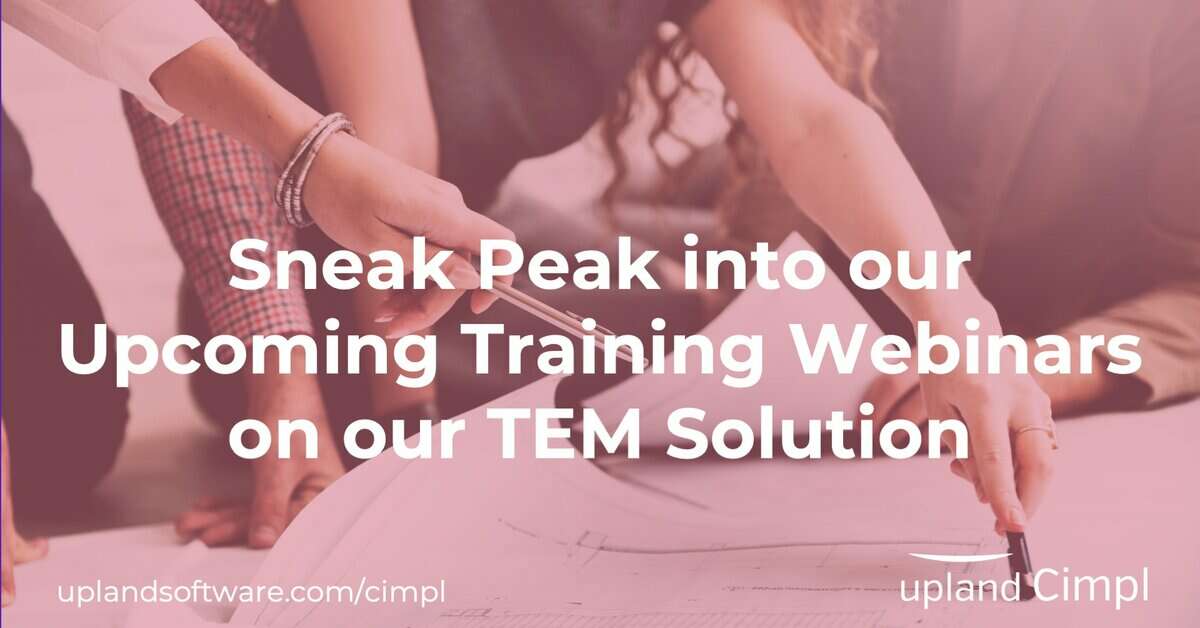 Sneak Peak into our Upcoming Training Webinars Solution