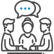 icon of a team collaborating