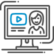 icon of a desktop webinar video