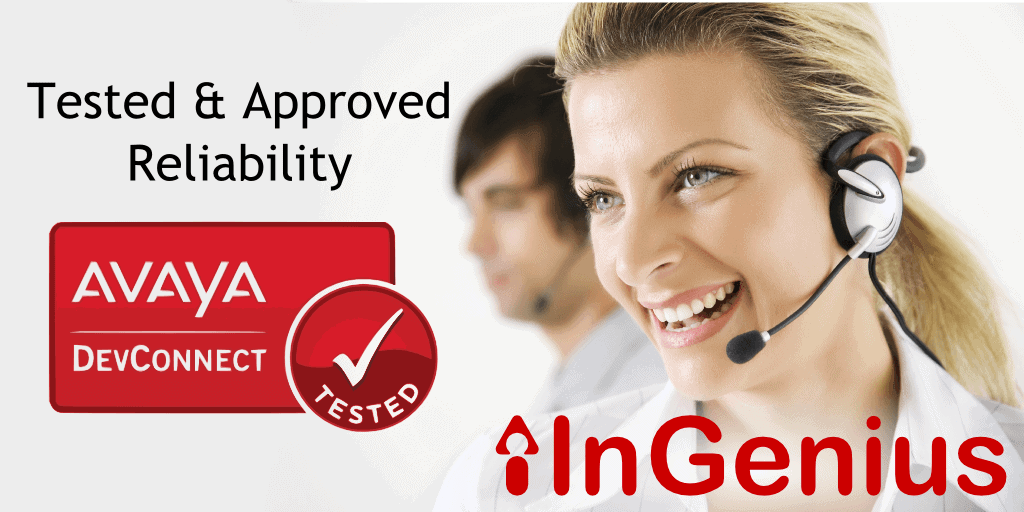 AvayaCompliant Tested & Approved Reliability with Avaya DevConnect Tested seal