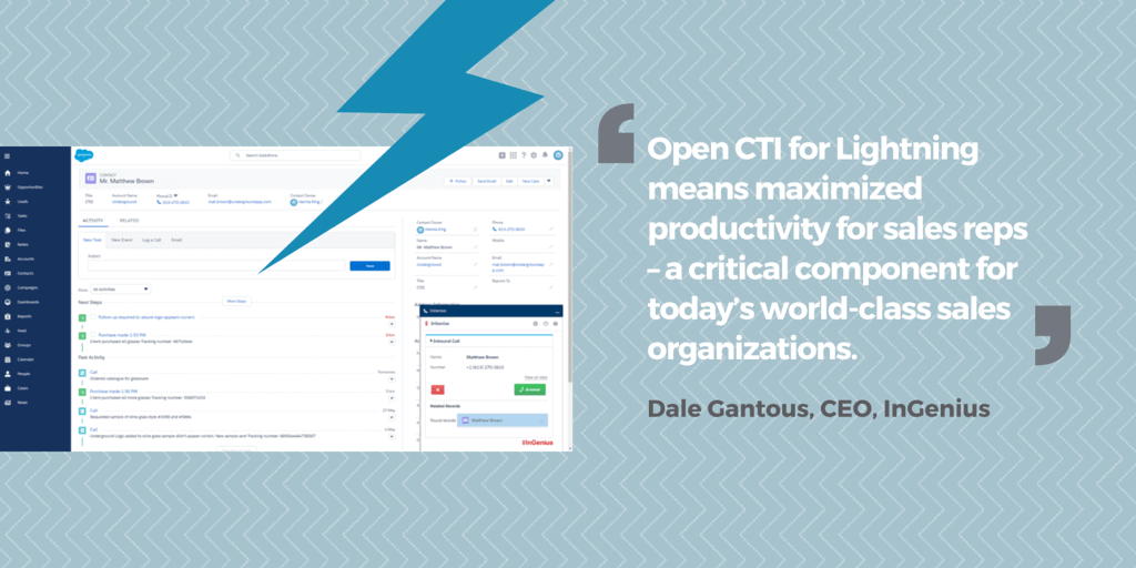 Lightning Open CTI The Latest From Salesforce InGenius