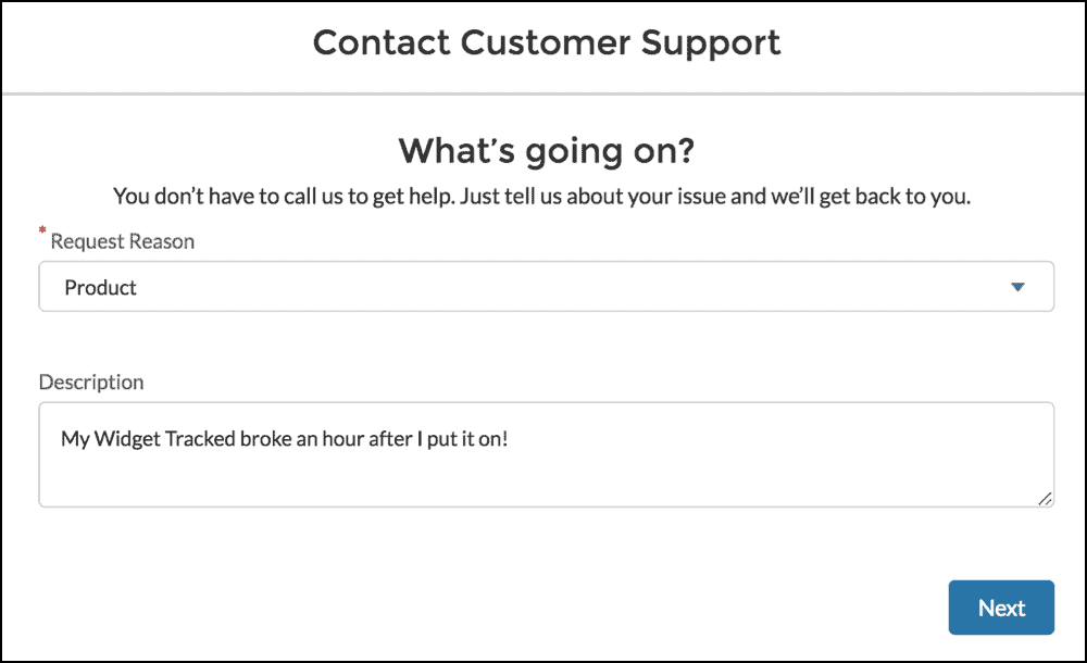 contact customer support