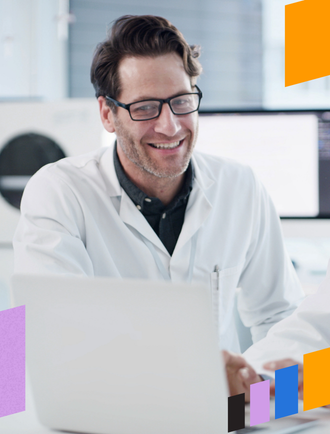 doctor at laptop secure cloud faxing