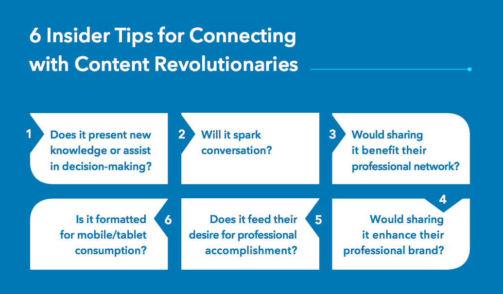 LinkedIn content revolutionary tips