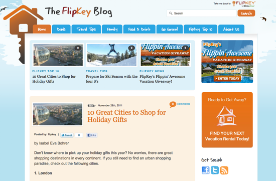 FlipKey Blog Screenshot_Content Marketing