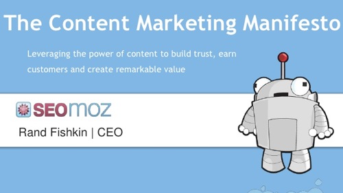 Slide from SEOmoz Content Manifesto on The Content Marketeer