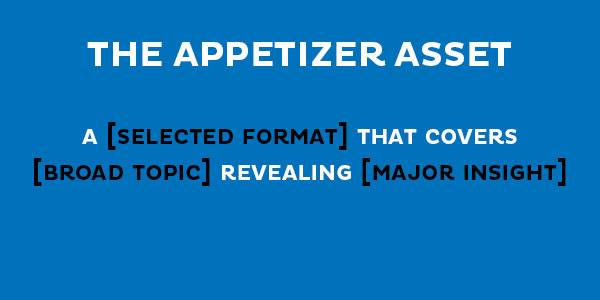 appetizer formula for content pillar approach