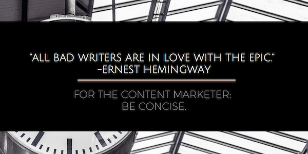 hemingway content creation advice