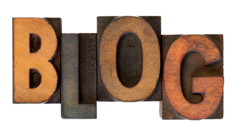 "Blog" in old wooden letterpress type for The Content Marketeer