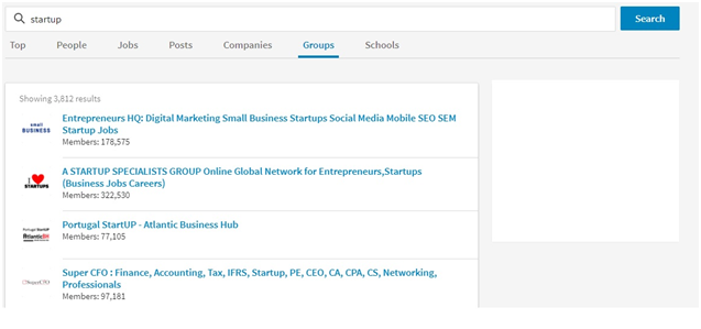 Look up different LinkedIn groups to find sources on social media to bring in B2B leads