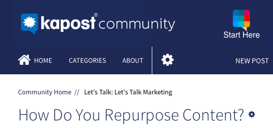 Share your input in the Kapost Community