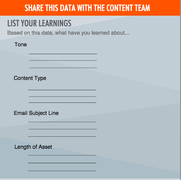 share marketing auotmation data template
