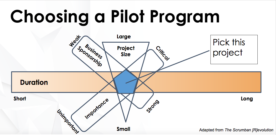 Choosing a Pilot Program: it's time to go agile when all your priorities align to the project.