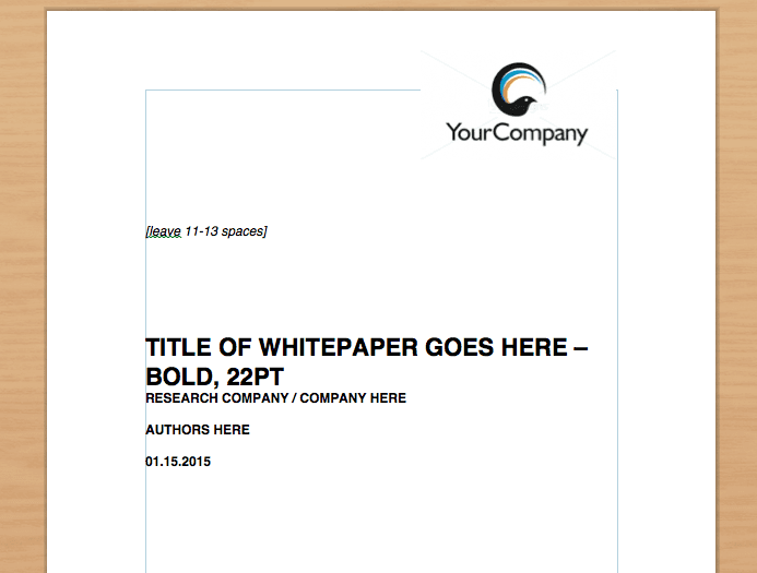 White Paper Template Example