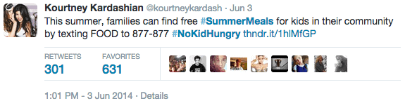 Kourtney Kardashian tweet