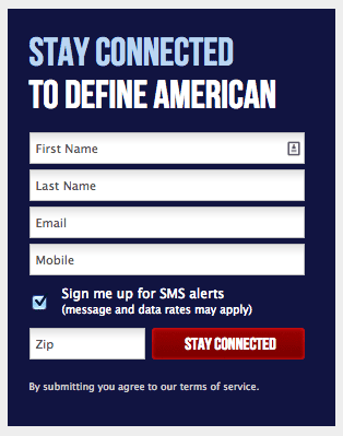 Define American web form
