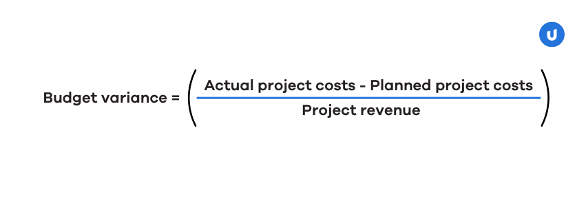 Budget variance formula