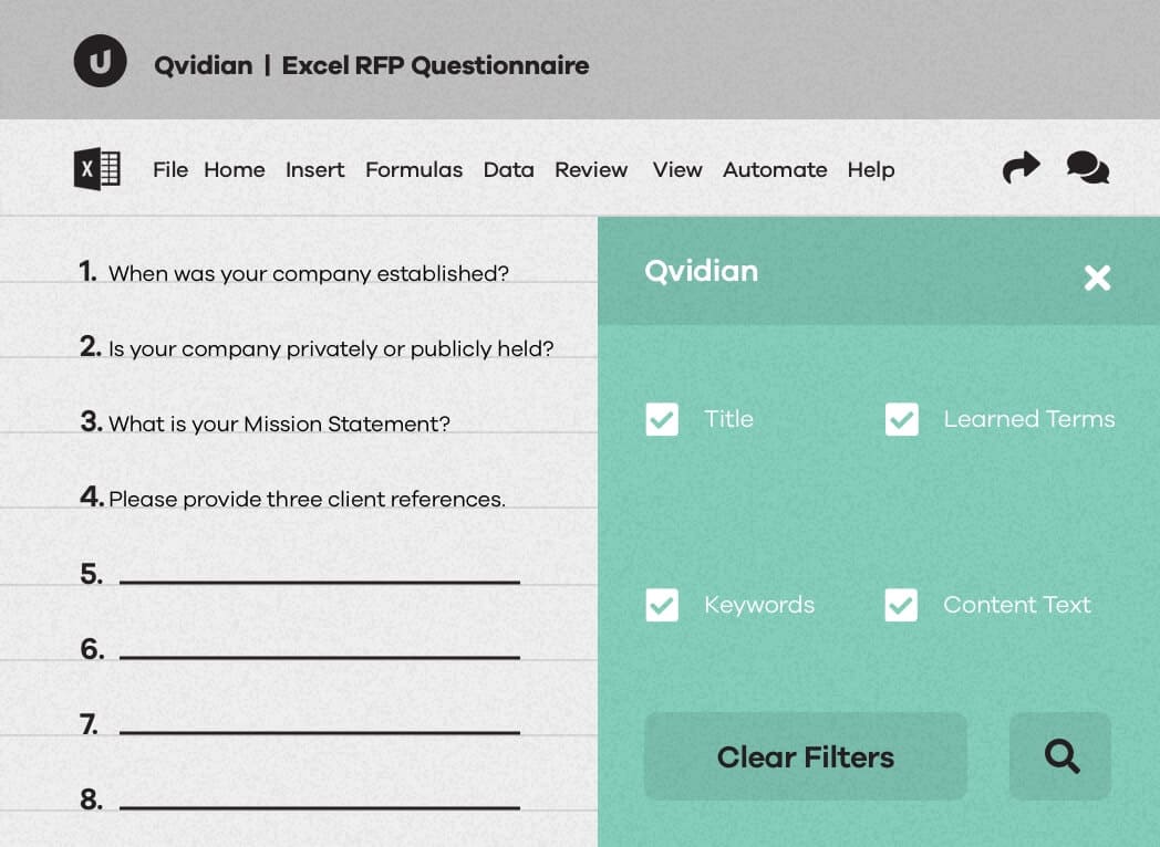 qvidian excel screenshot