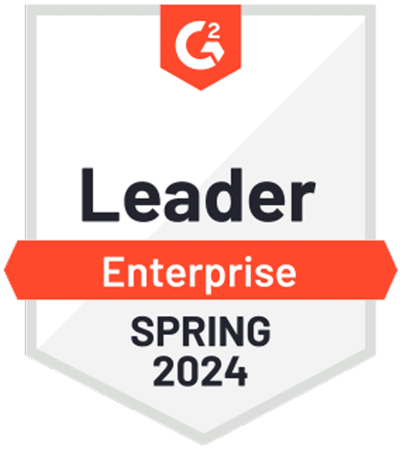 Qvidian Leader Enterprise Spring 2024 G2 Badge