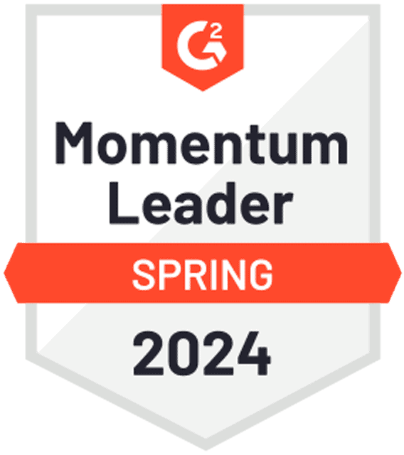 Qvidian Momentum Leader Spring 2024 G2 Badge