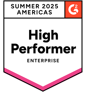 RightAnswers Americas High Performer Enterprise Summer 2025 G2 Badge