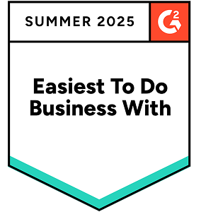 RightAnswers Easiest To Do Business With Summer 2025 G2 Badge