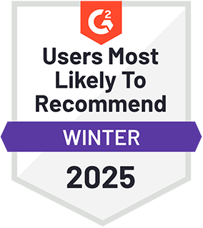 Users most likely to recommend, winter 2025, RightAnswers