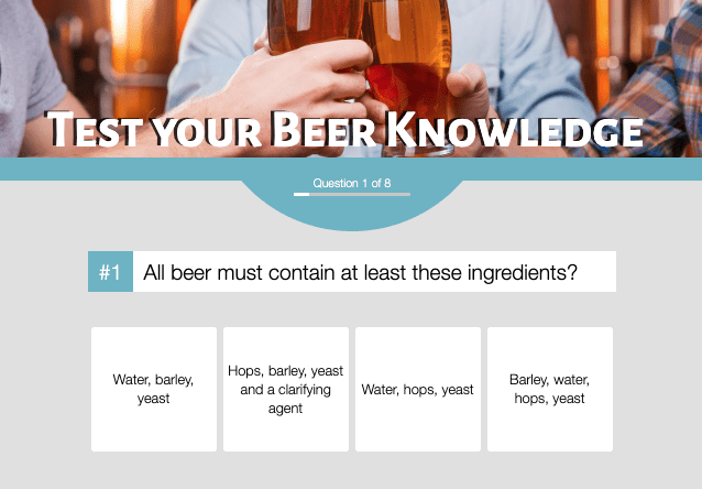 Beer knowledge quiz SS
