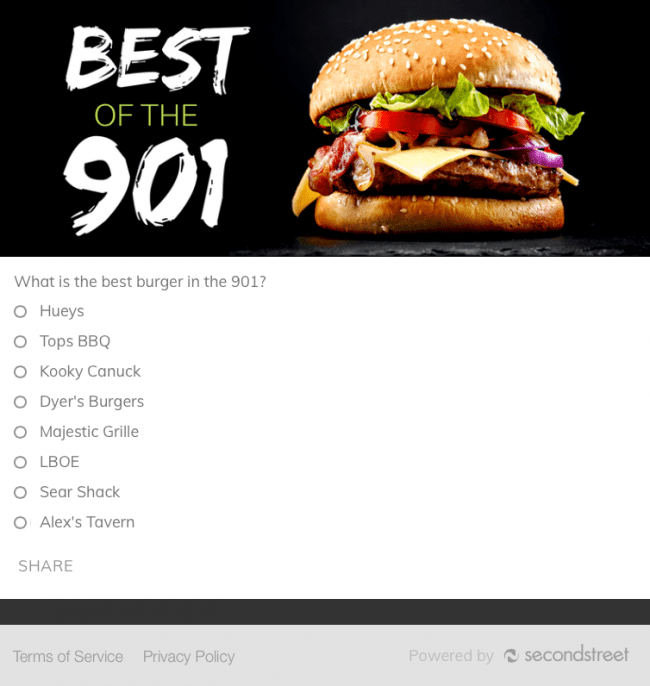 Burger Day poll