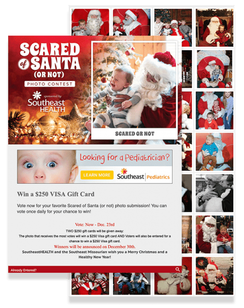 Scared of Santa photo contest