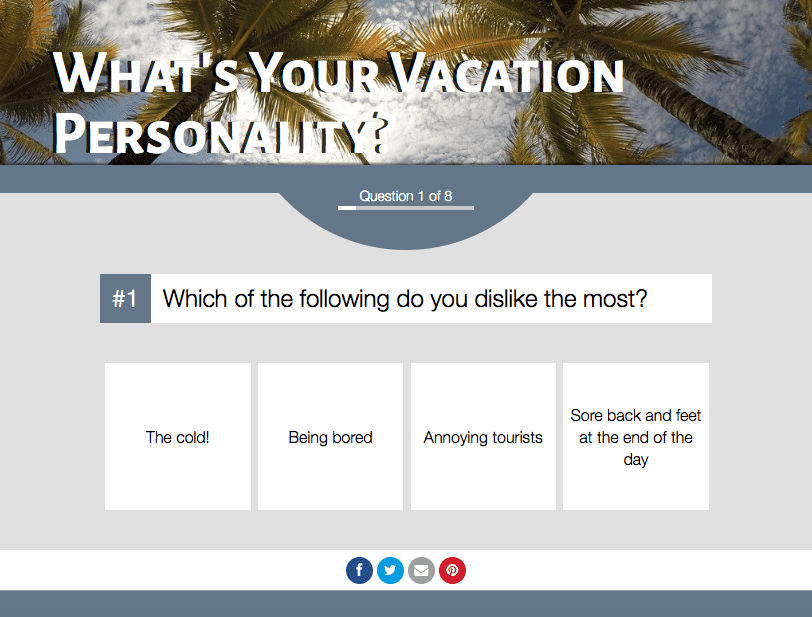 Vacation Personality Quiz