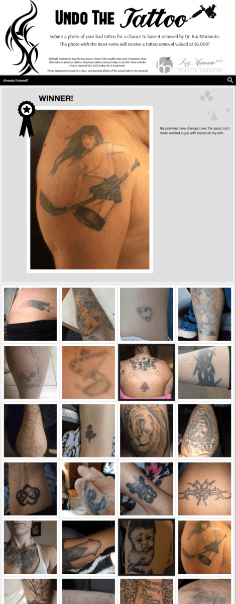 khq undo the tattoo photo contest