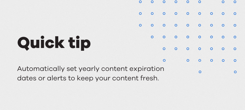 Improving your RFP Response Win Rate - Automatically set content expiration dates