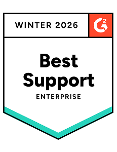Best Support Enterprise G2 Badge Winter 2026