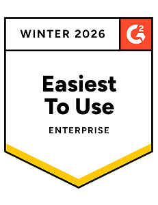 Easiest To Use Enterprise G2 Badge Winter 2026