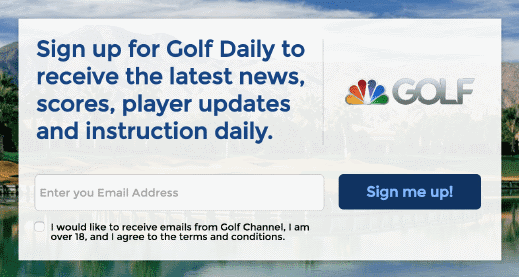 Golf Channel Email Capture