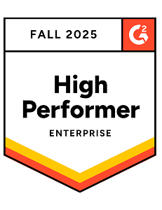 High Performer Enterprise G2 Badge Fall 2025