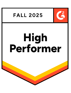 High Performer G2 Badge Fall 2025