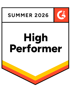 High Performer Summer 2026 G2 Badge