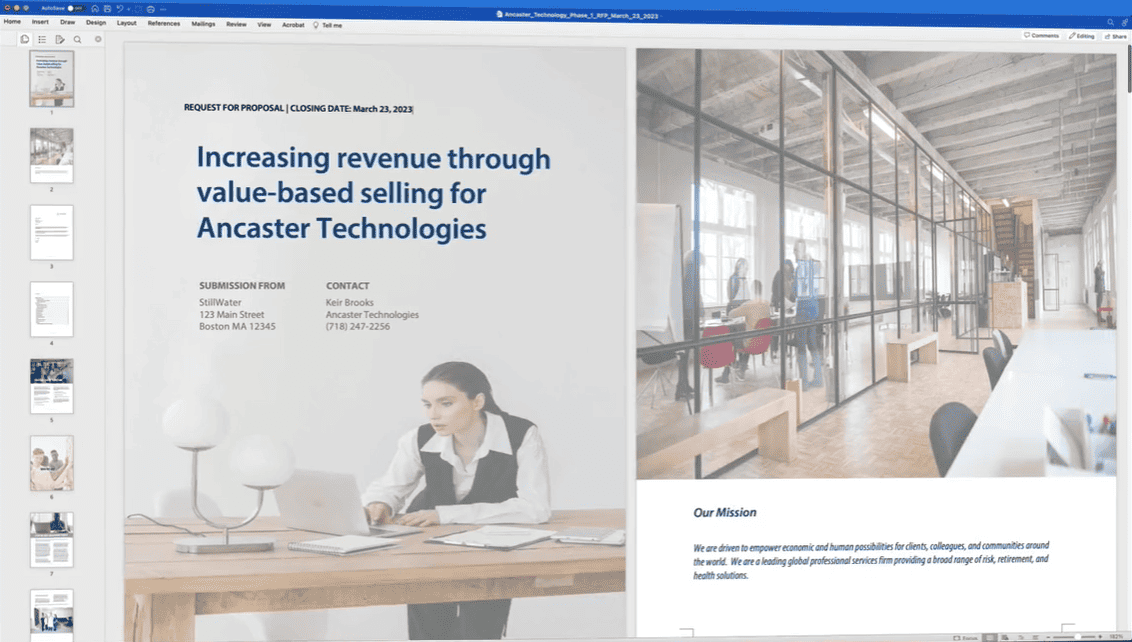Professional Style Template Image