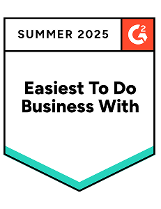 Upland Easiest to do Business With Summer 2025 G2 Badge