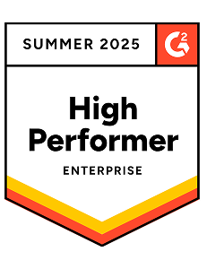 Upland High Performer Enterprise Summer 2025 G2 Badge