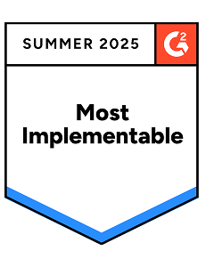 Upland Most Implementable Summer 2025 G2 Badge